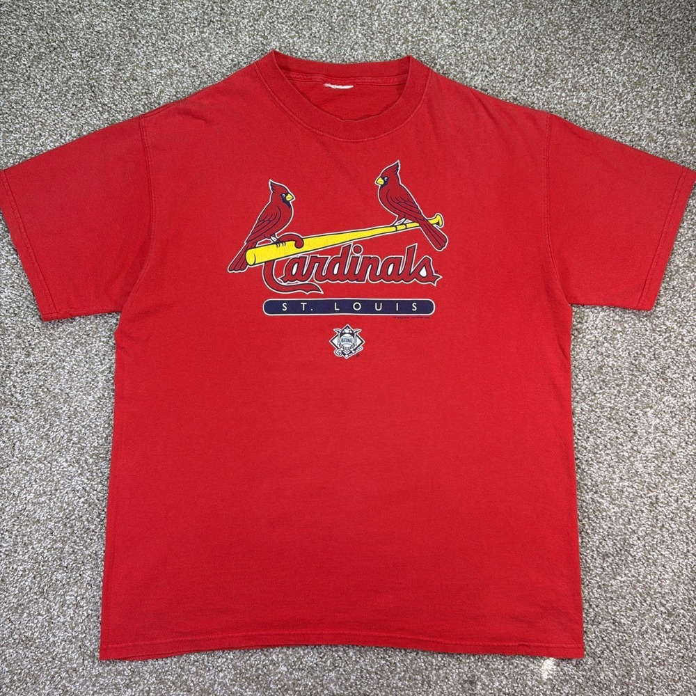 Vintage St Louis Cardinals Shirt Graphic Tee Size XL Relaxed Fit Y2k Baseball